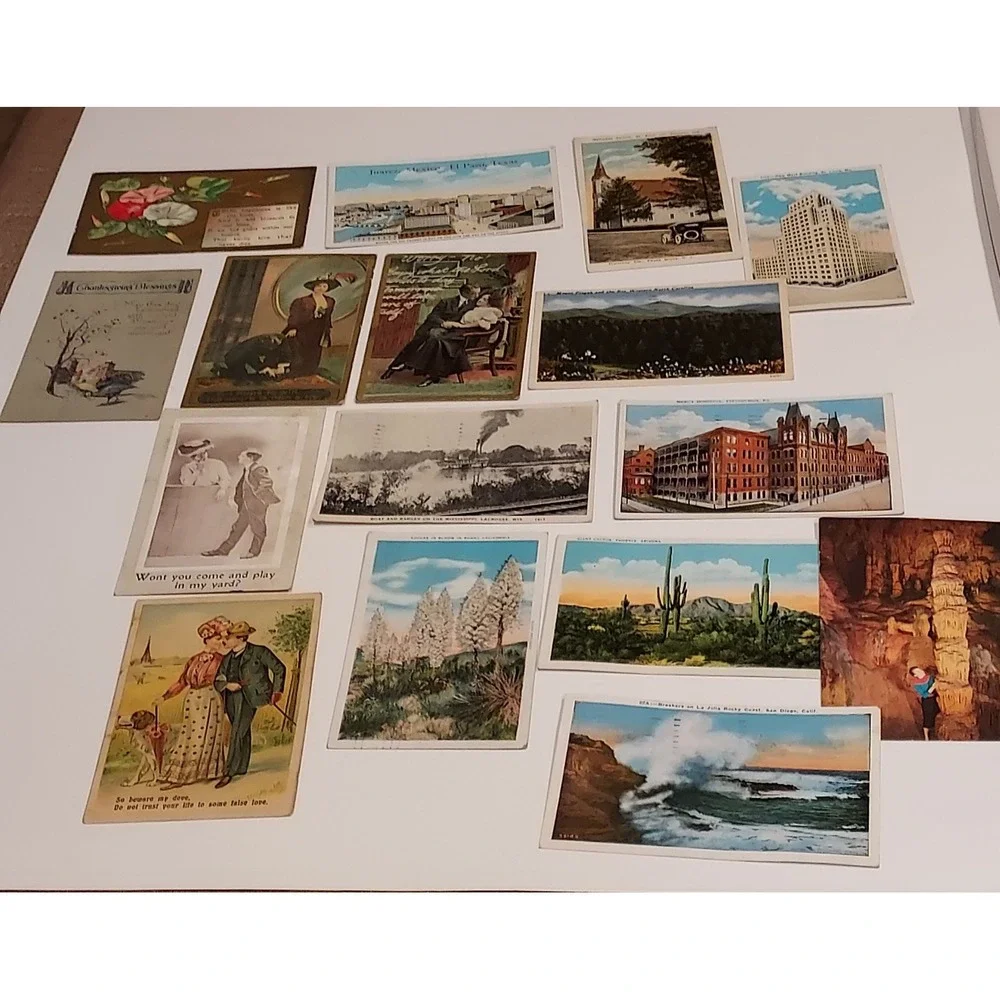 Antique Postcards - Love Story in Postcards - Phoebe & Earl 1909-1914